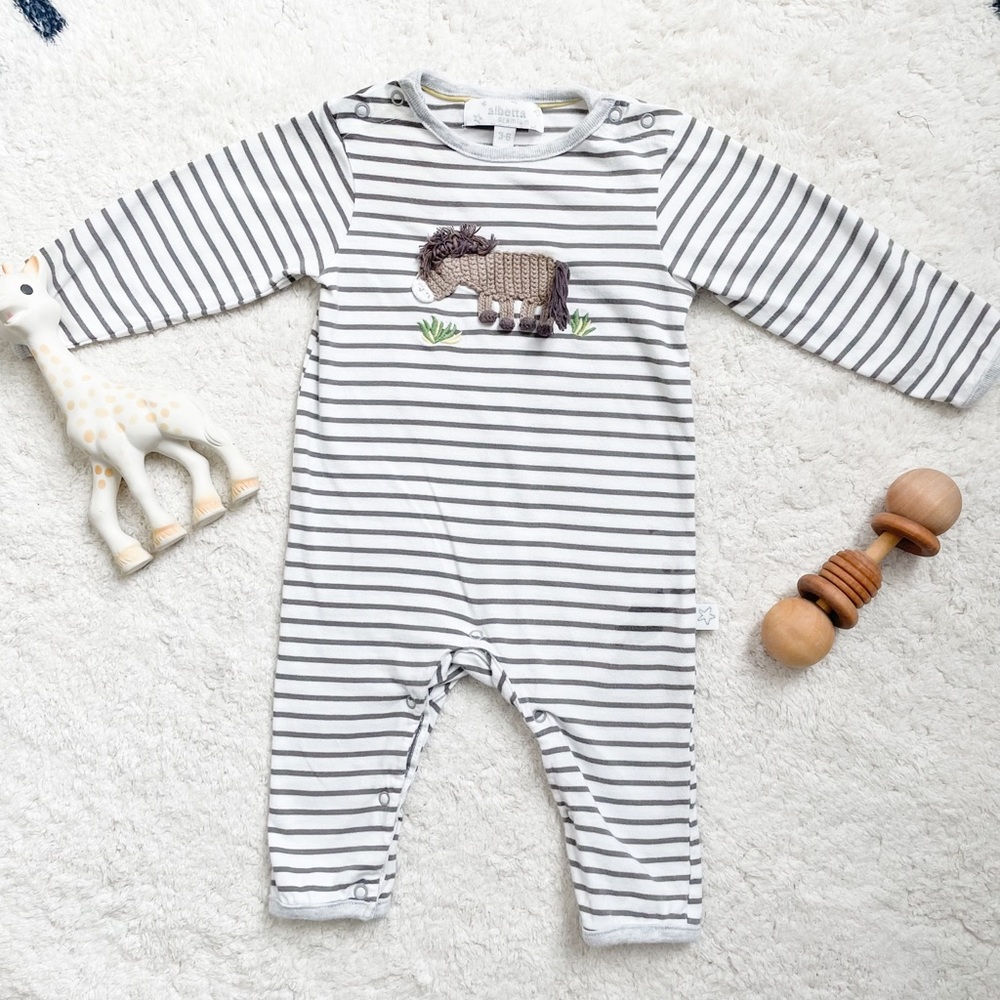 Albetta Baby Crotchet Snuggle Horse Babygro